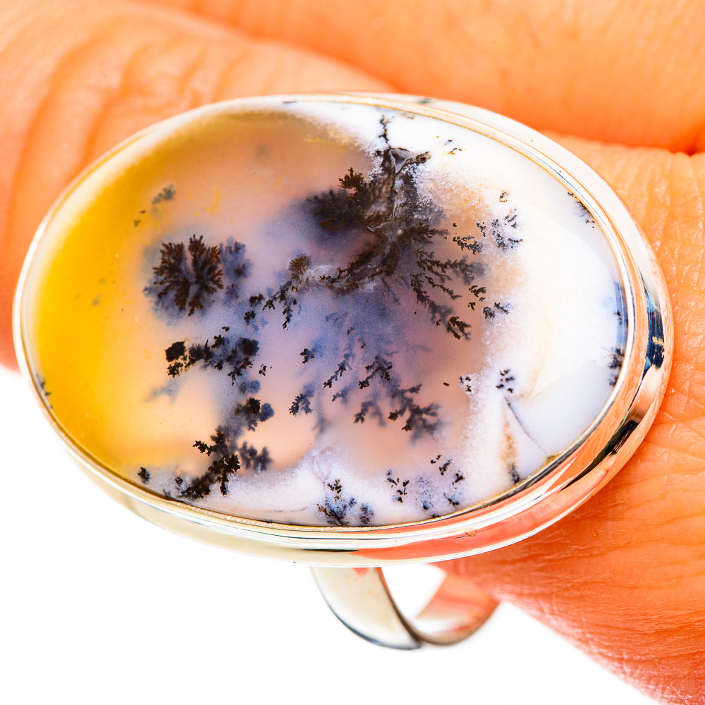 Dendritic Opal Rings handcrafted by Ana Silver Co - RING112388
