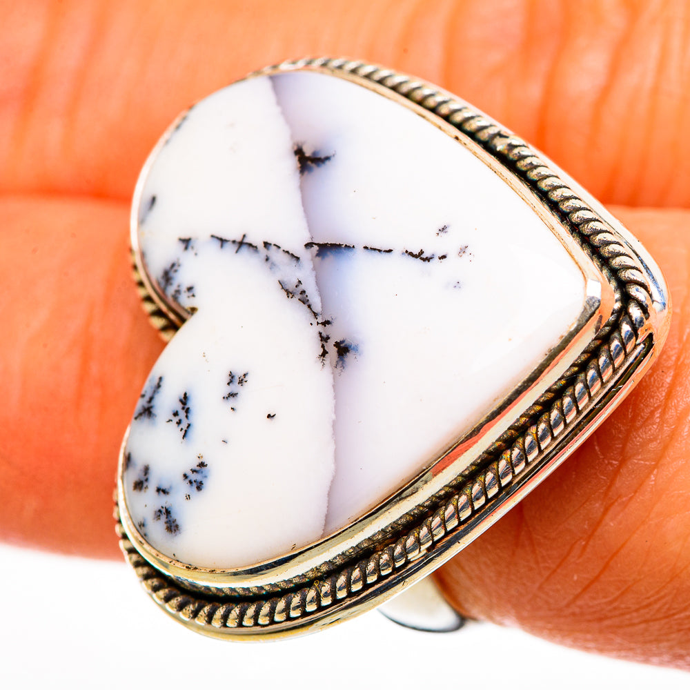 Dendritic Opal Rings handcrafted by Ana Silver Co - RING112389