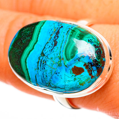 Malachite In Chrysocolla Rings handcrafted by Ana Silver Co - RING112392