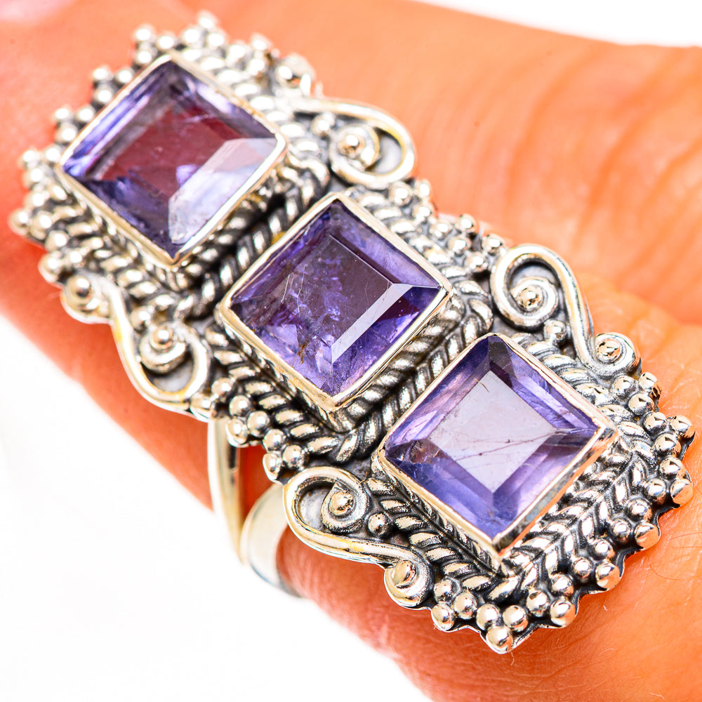 Violet Spinel Rings handcrafted by Ana Silver Co - RING112423