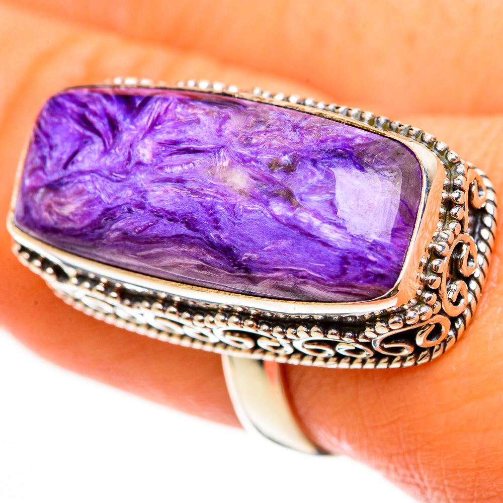 Charoite Rings handcrafted by Ana Silver Co - RING112424