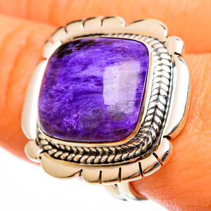 Charoite Rings handcrafted by Ana Silver Co - RING112425