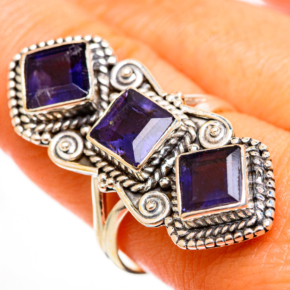 Violet Spinel Rings handcrafted by Ana Silver Co - RING112431