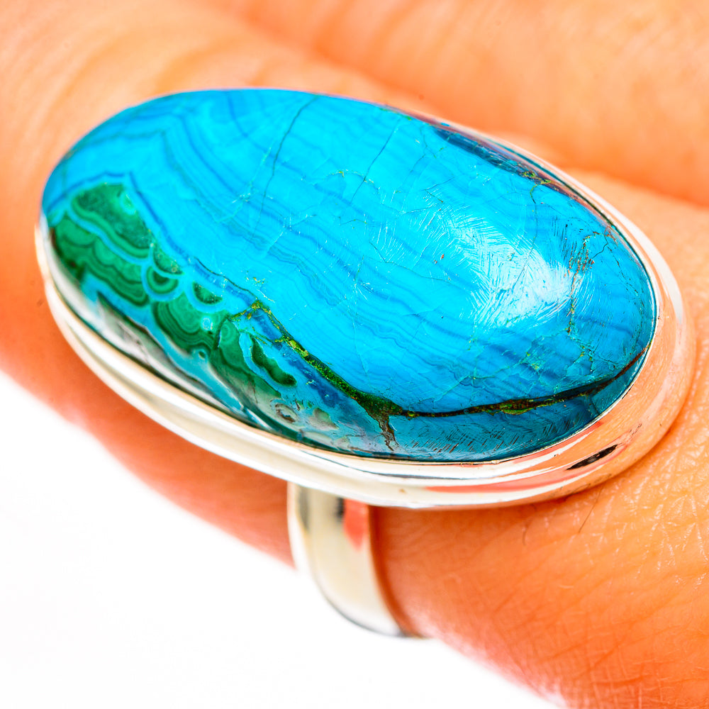 Malachite In Chrysocolla Rings handcrafted by Ana Silver Co - RING112438