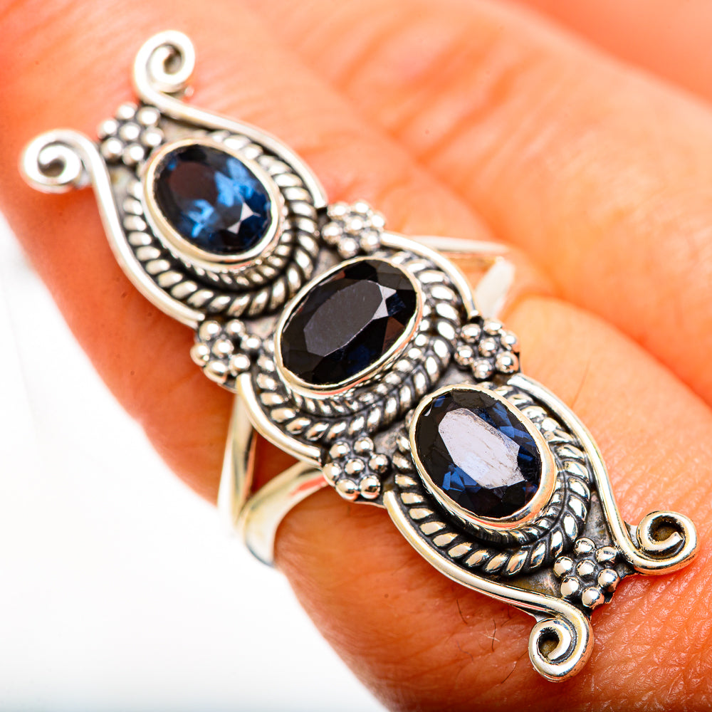 Blue Spinel Rings handcrafted by Ana Silver Co - RING112441