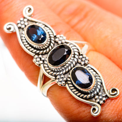 Blue Spinel Rings handcrafted by Ana Silver Co - RING112441