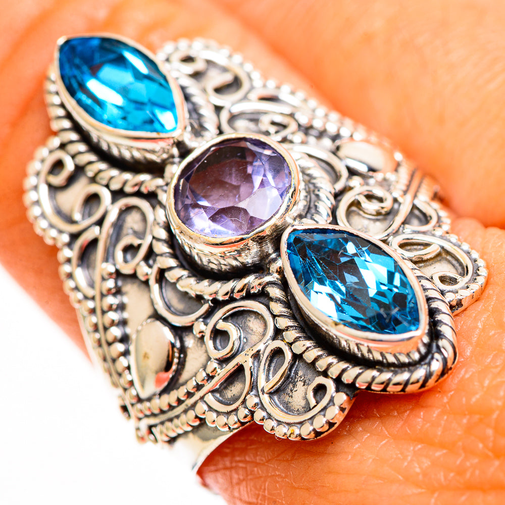 Violet Spinel Rings handcrafted by Ana Silver Co - RING112444