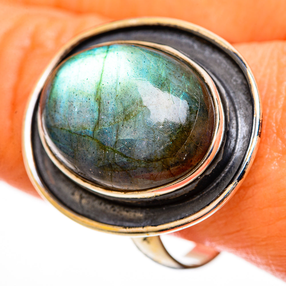 Labradorite Rings handcrafted by Ana Silver Co - RING112452