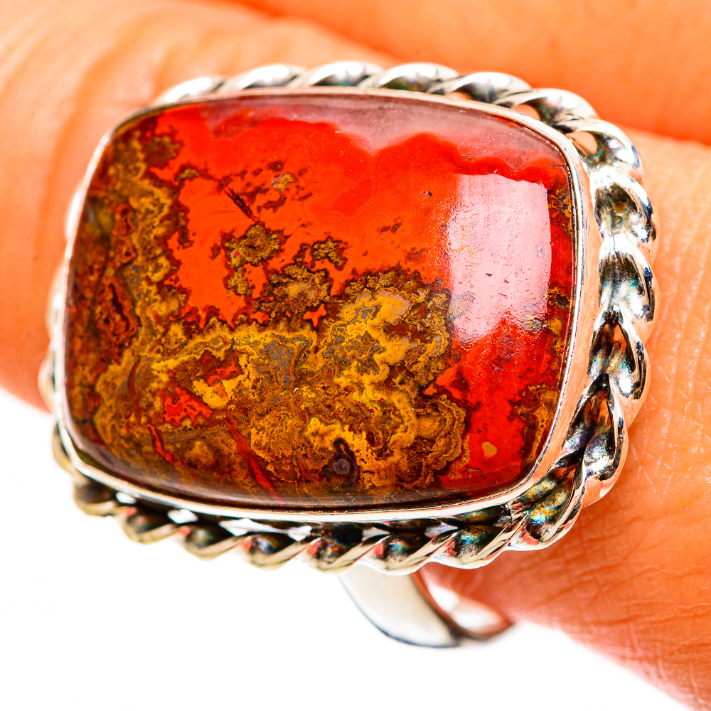 Moroccan Agate Rings handcrafted by Ana Silver Co - RING112455