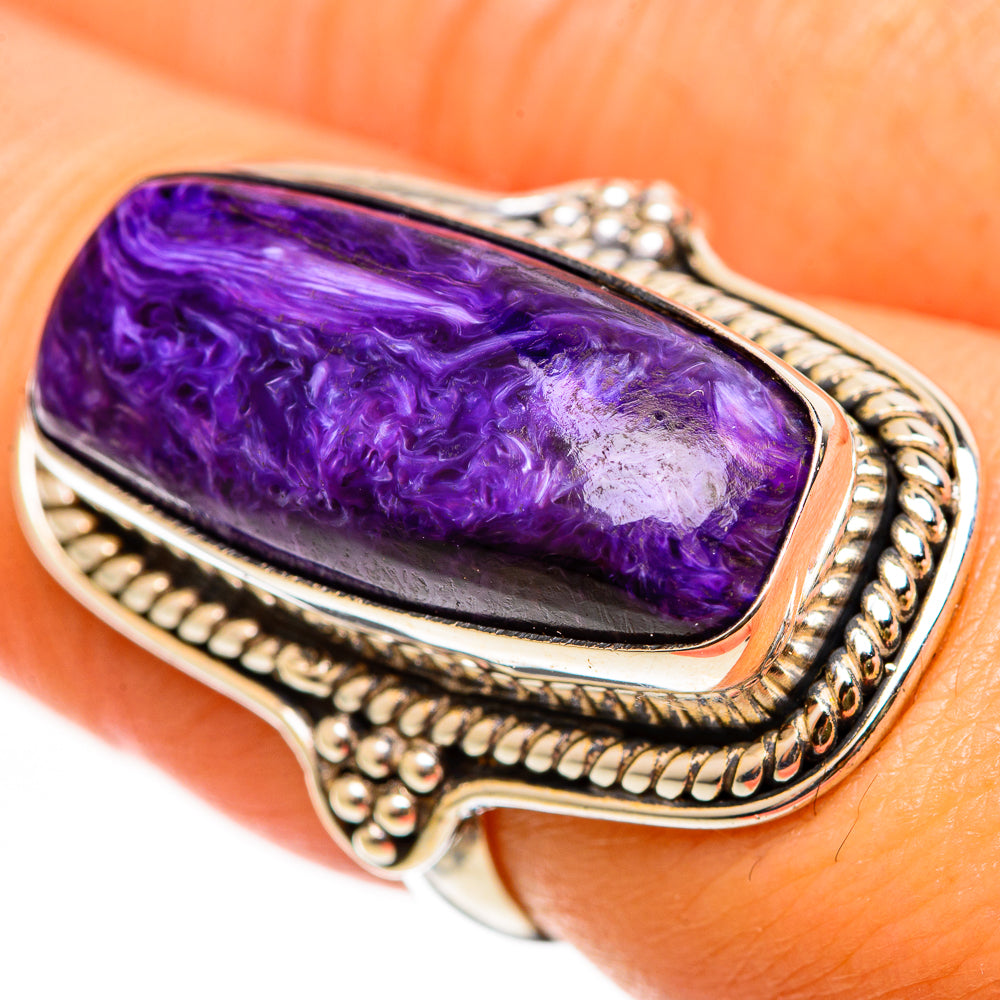 Charoite Rings handcrafted by Ana Silver Co - RING112470