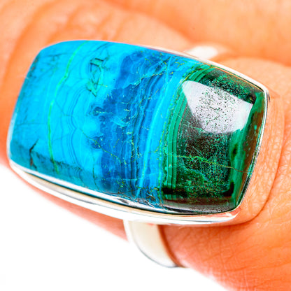 Malachite In Chrysocolla Rings handcrafted by Ana Silver Co - RING112484
