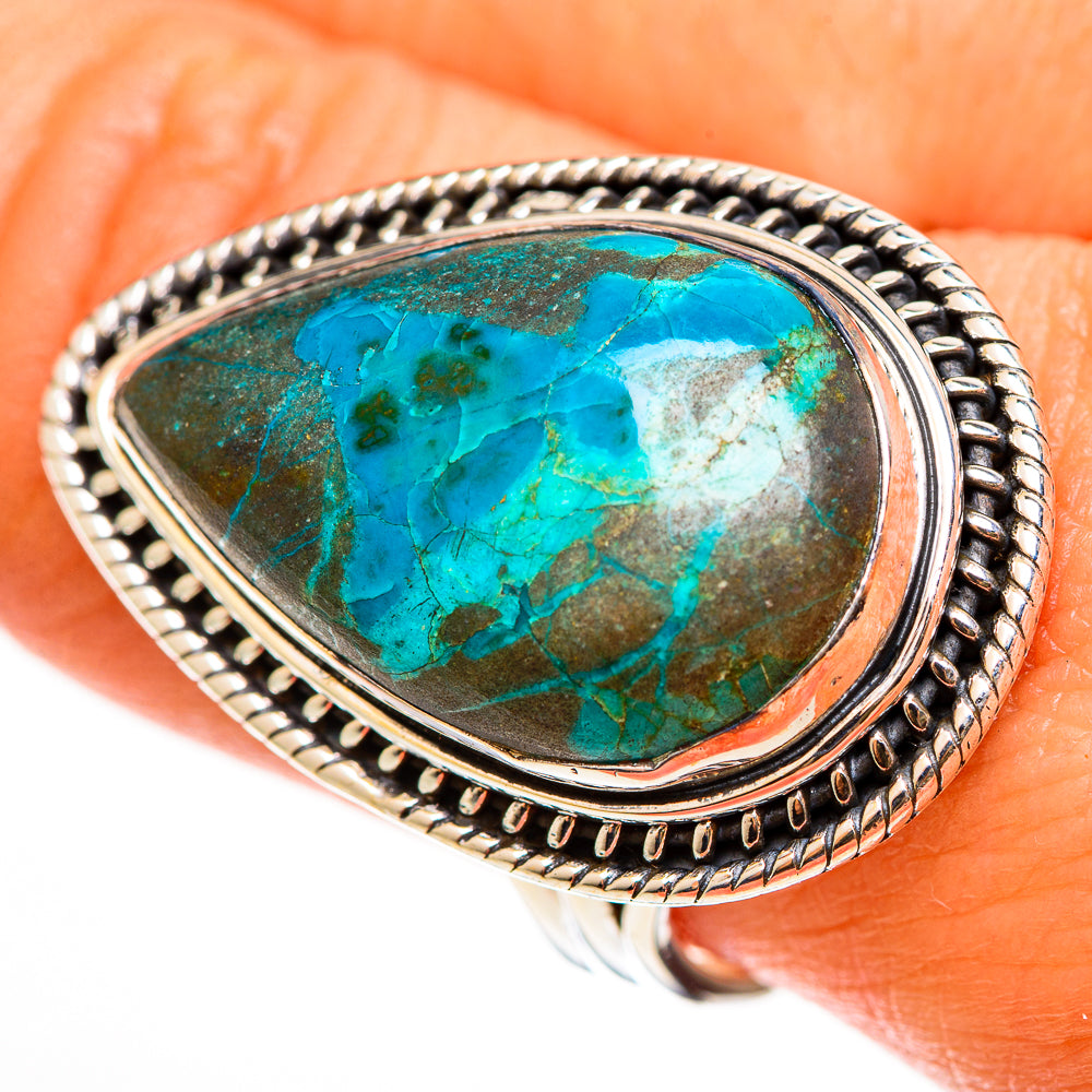 Chrysocolla Rings handcrafted by Ana Silver Co - RING112491