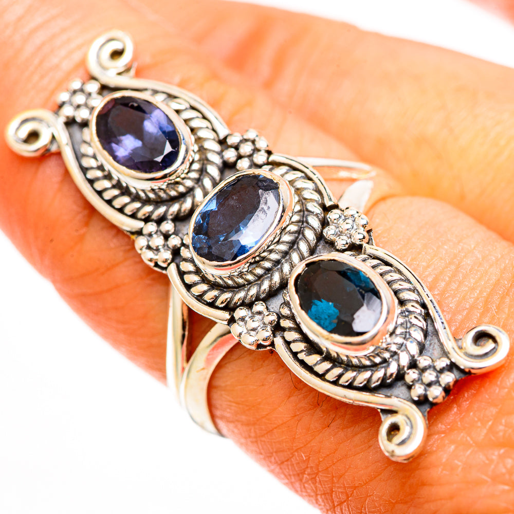Blue Spinel Rings handcrafted by Ana Silver Co - RING112492