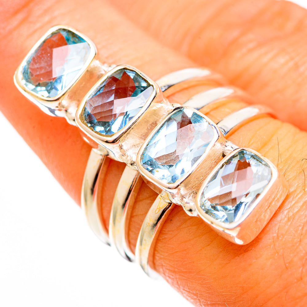 Blue Topaz Rings handcrafted by Ana Silver Co - RING112494