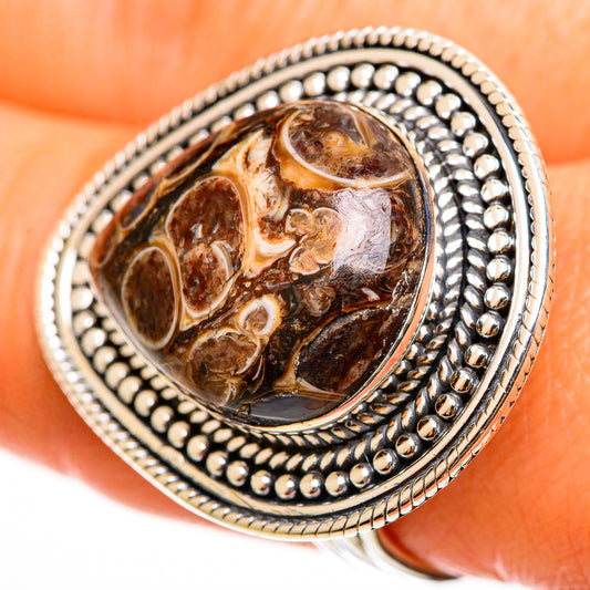 Turritella Agate Rings handcrafted by Ana Silver Co - RING112498