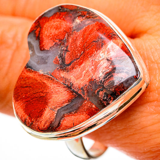 Brecciated Red Jasper Rings handcrafted by Ana Silver Co - RING112501