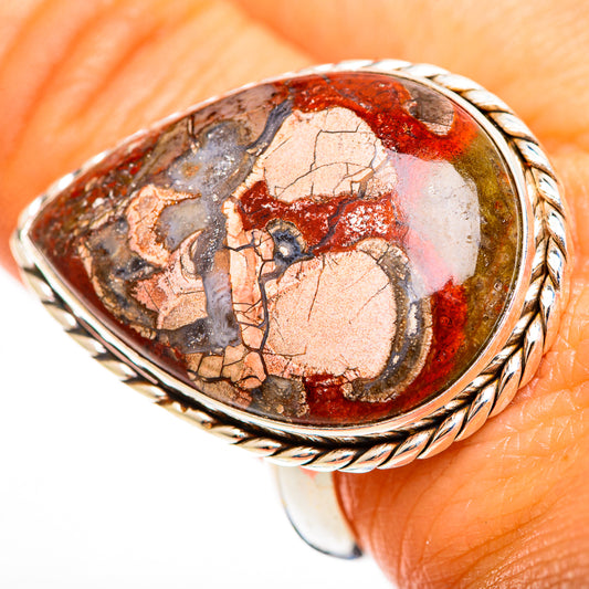 Mushroom Rhyolite Rings handcrafted by Ana Silver Co - RING112504