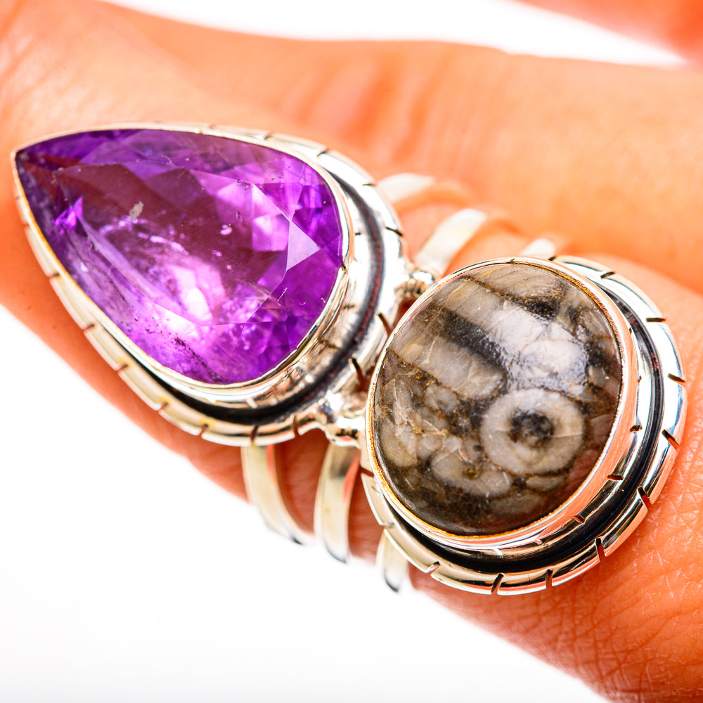 Crinoid Fossil Rings handcrafted by Ana Silver Co - RING112517