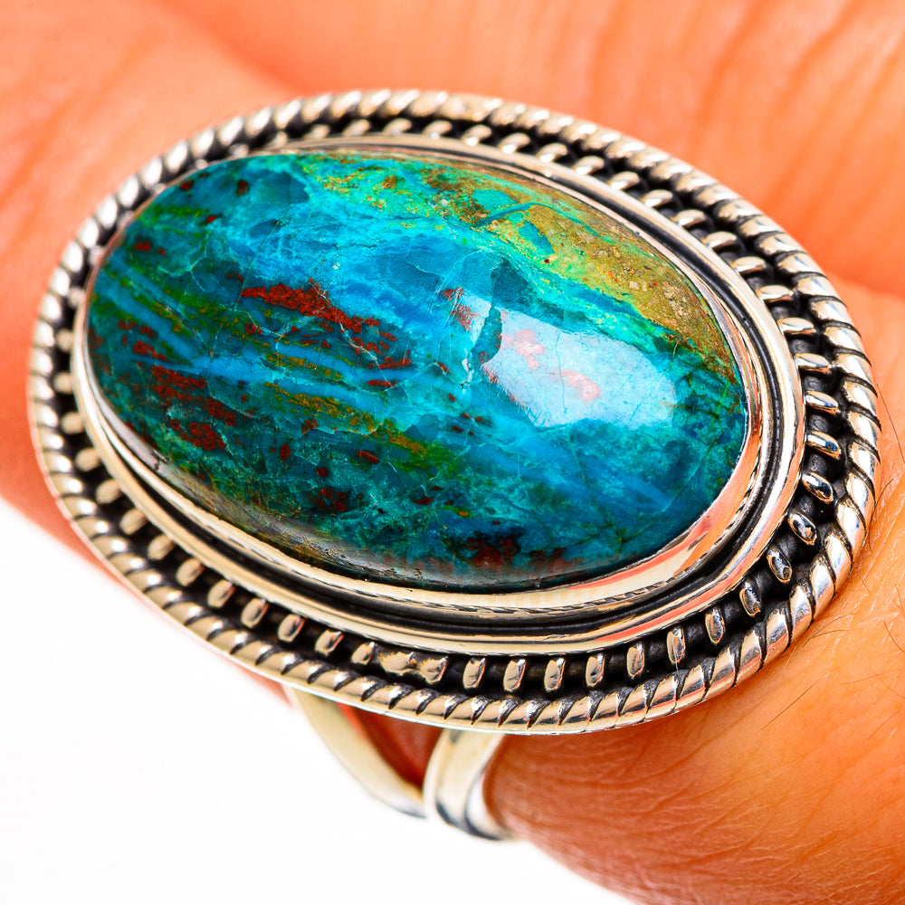 Chrysocolla Rings handcrafted by Ana Silver Co - RING112519