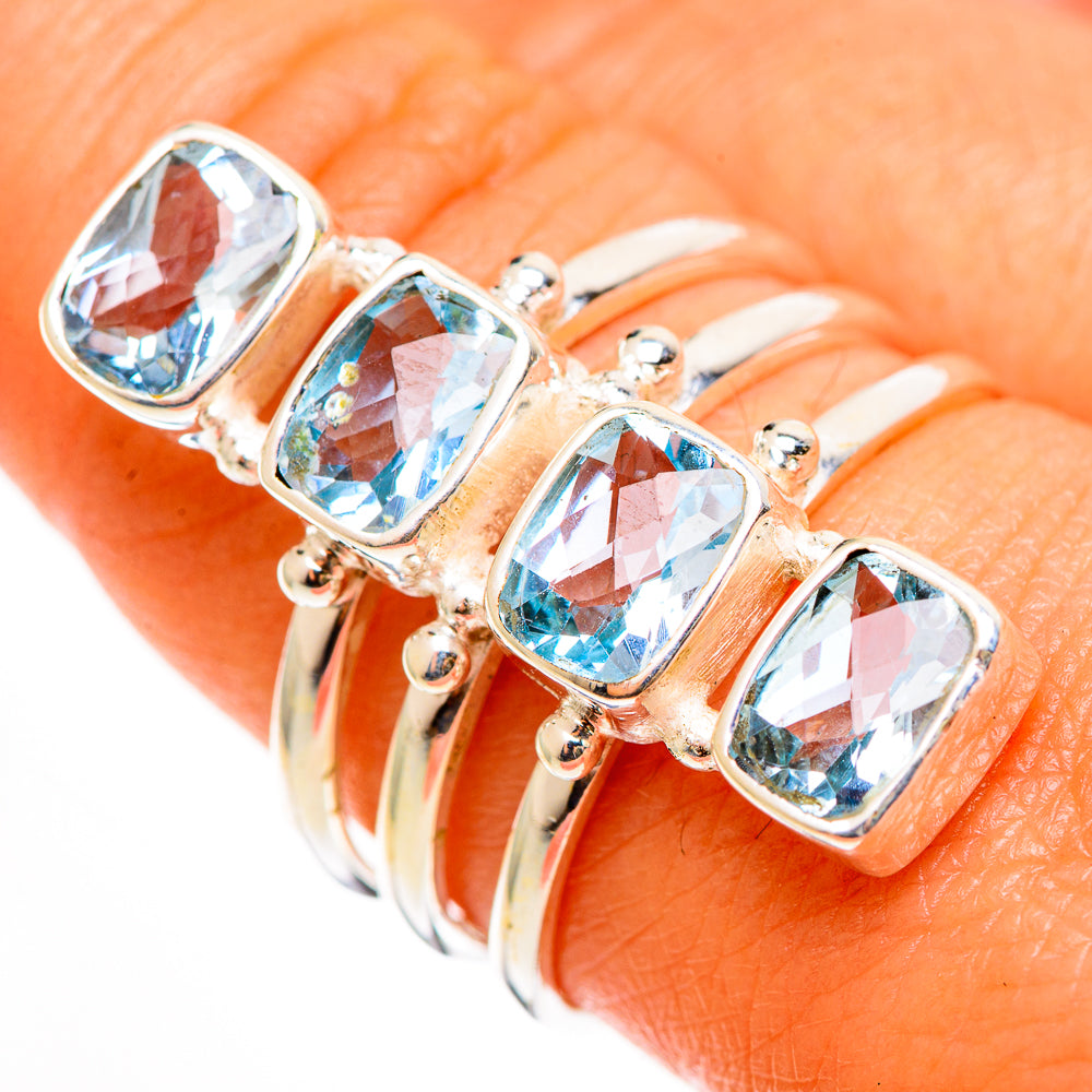 Blue Topaz Rings handcrafted by Ana Silver Co - RING112524