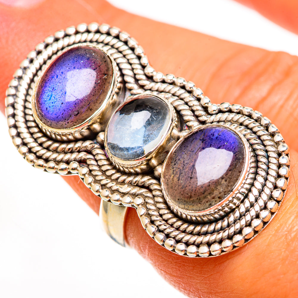 Labradorite Rings handcrafted by Ana Silver Co - RING112526