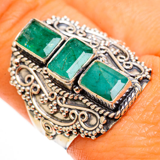Emerald Rings handcrafted by Ana Silver Co - RING112528