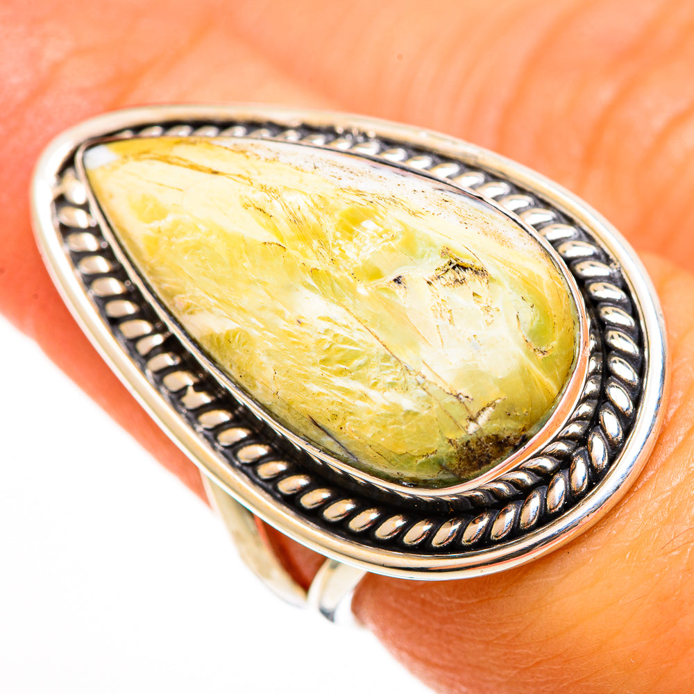 Serpentine Stone Rings handcrafted by Ana Silver Co - RING112529