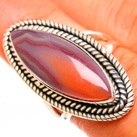 Red Botswana Agate Rings handcrafted by Ana Silver Co - RING112533