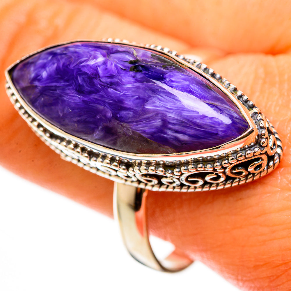 Charoite Rings handcrafted by Ana Silver Co - RING112546