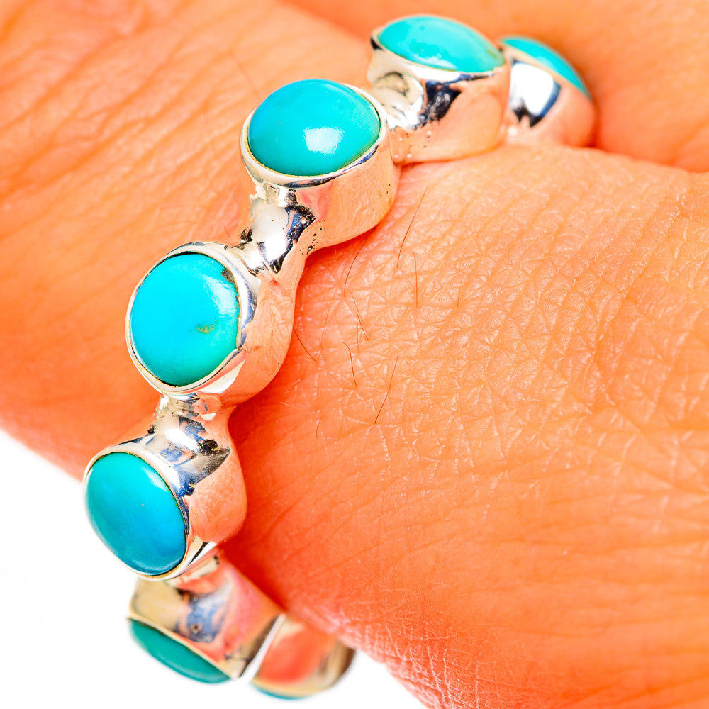 Sleeping Beauty Turquoise Rings handcrafted by Ana Silver Co - RING112553