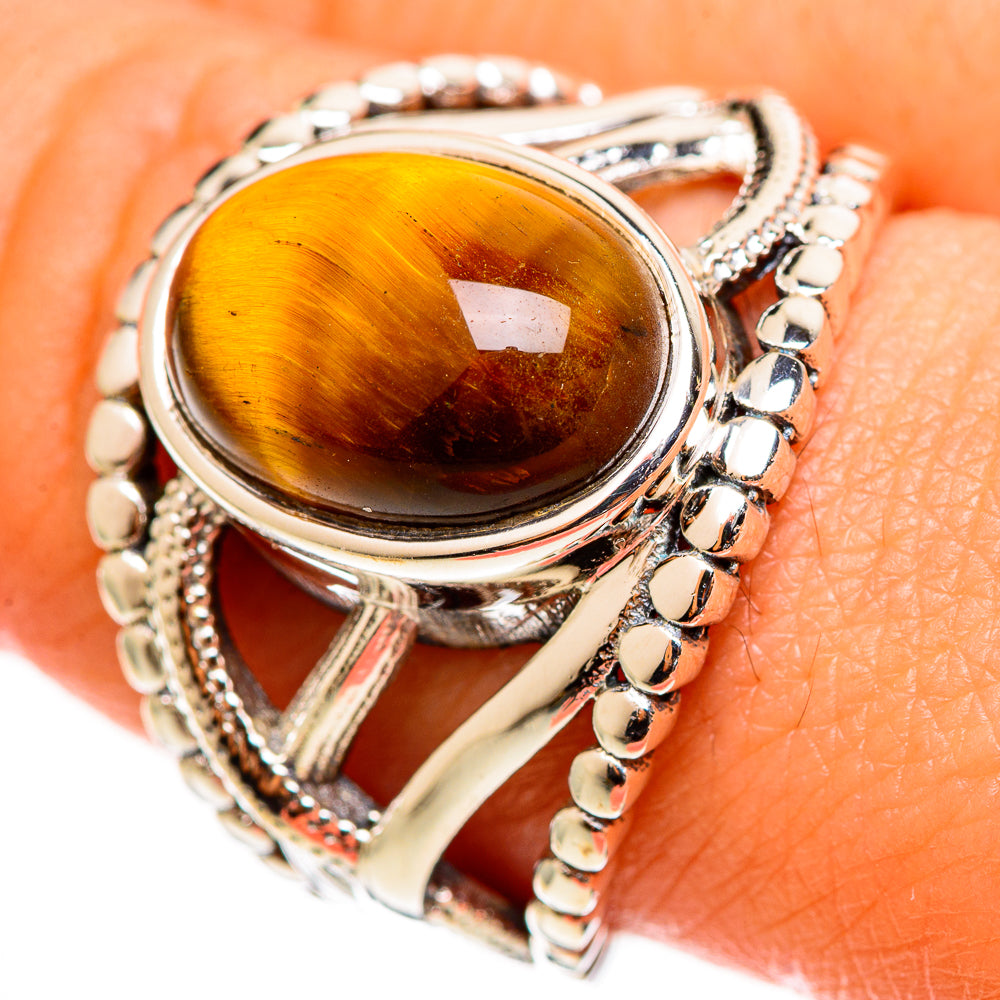 Tiger Eye Rings handcrafted by Ana Silver Co - RING112559