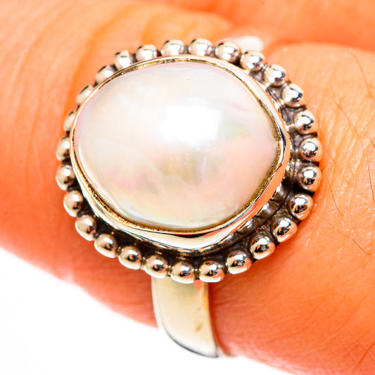 Cultured Pearl Rings handcrafted by Ana Silver Co - RING112576