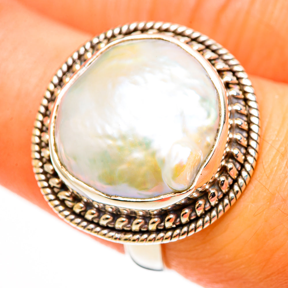 Cultured Pearl Rings handcrafted by Ana Silver Co - RING112577