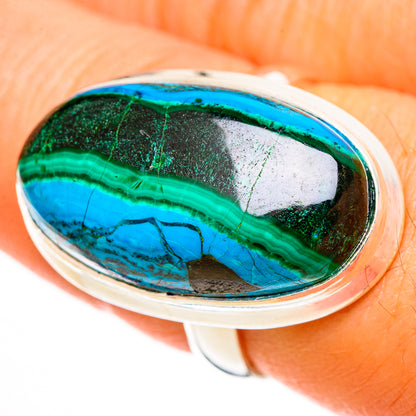 Malachite In Chrysocolla Rings handcrafted by Ana Silver Co - RING112581