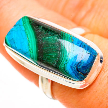Malachite In Chrysocolla Rings handcrafted by Ana Silver Co - RING112583