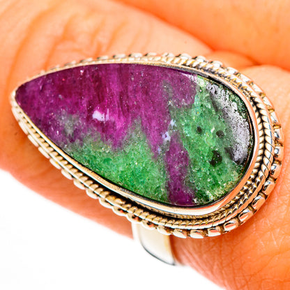 Ruby Zoisite Rings handcrafted by Ana Silver Co - RING112585