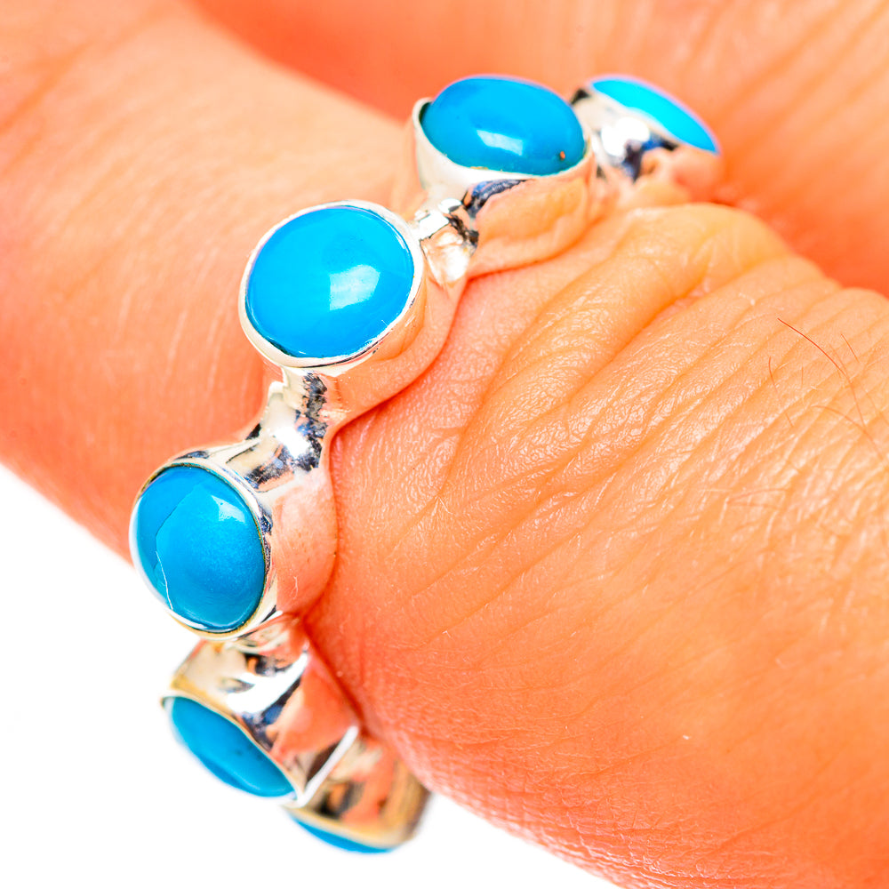 Sleeping Beauty Turquoise Rings handcrafted by Ana Silver Co - RING112590