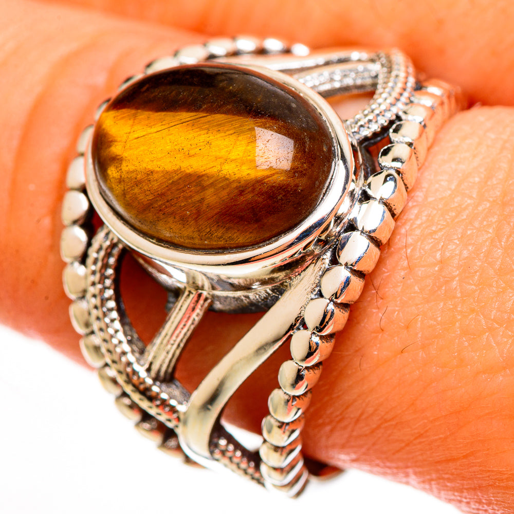 Tiger Eye Rings handcrafted by Ana Silver Co - RING112598