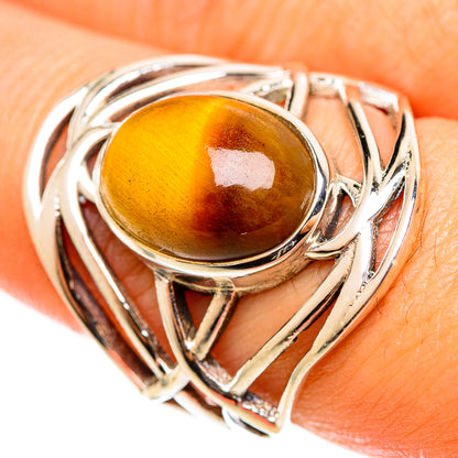 Tiger Eye Rings handcrafted by Ana Silver Co - RING112599