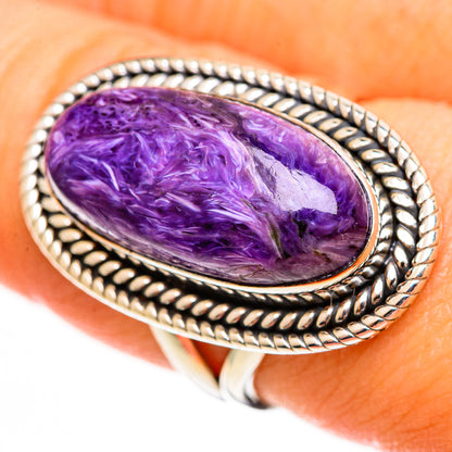 Charoite Rings handcrafted by Ana Silver Co - RING112606