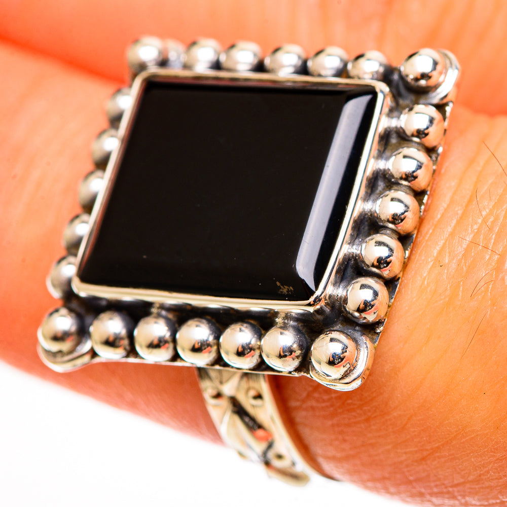 Black Onyx Rings handcrafted by Ana Silver Co - RING112608
