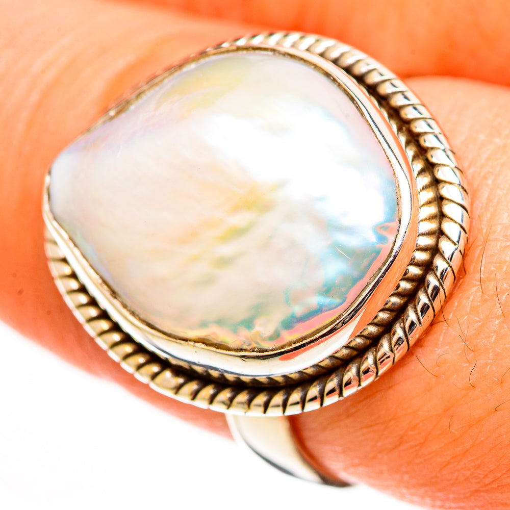 Mother Of Pearl Rings handcrafted by Ana Silver Co - RING112610