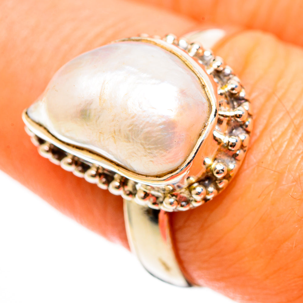 Mother Of Pearl Rings handcrafted by Ana Silver Co - RING112612