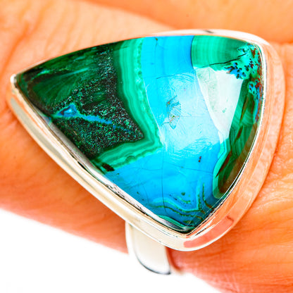 Malachite In Chrysocolla Rings handcrafted by Ana Silver Co - RING112614