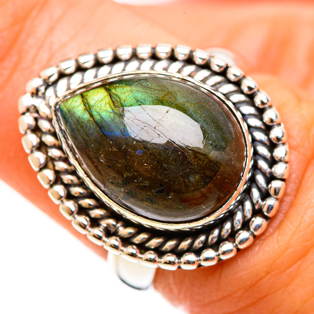 Labradorite Rings handcrafted by Ana Silver Co - RING112616