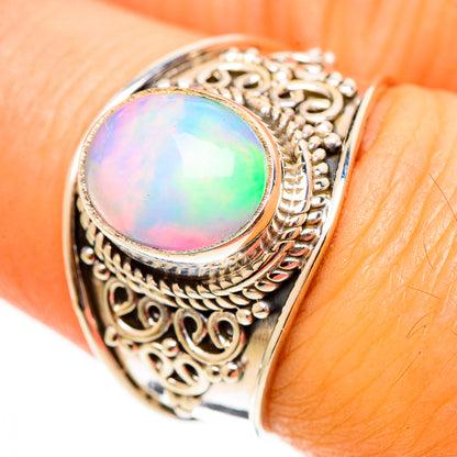 Ethiopian Opal Rings handcrafted by Ana Silver Co - RING112620
