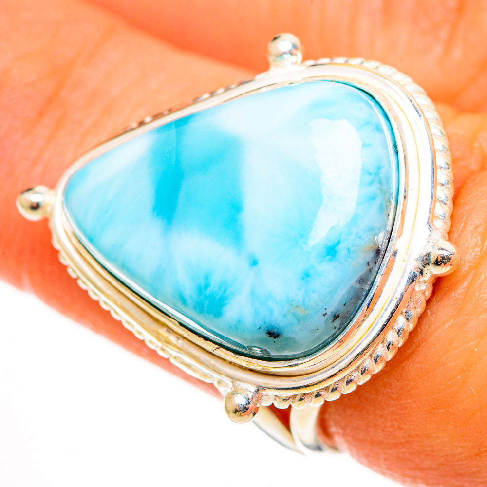 Larimar Rings handcrafted by Ana Silver Co - RING112623