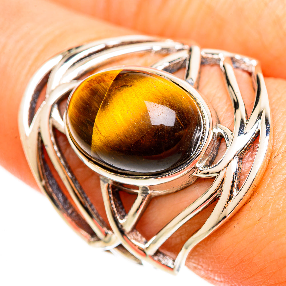 Tiger Eye Rings handcrafted by Ana Silver Co - RING112630
