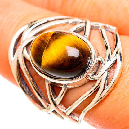 Tiger Eye Rings handcrafted by Ana Silver Co - RING112630