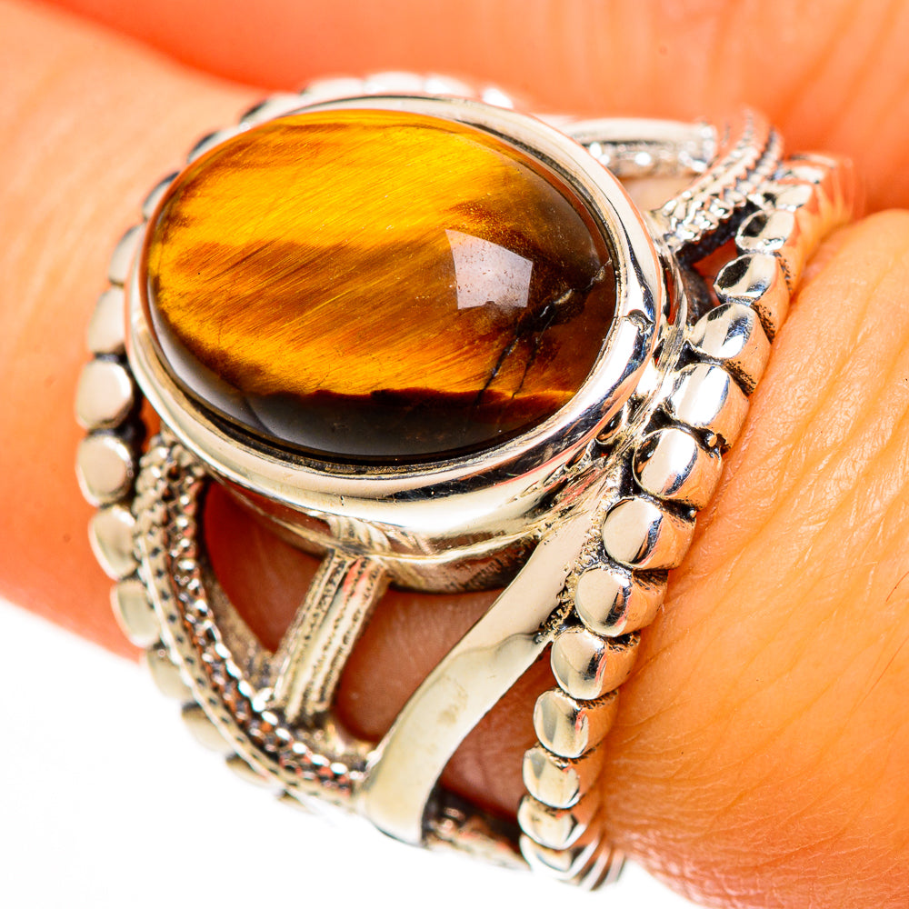 Tiger Eye Rings handcrafted by Ana Silver Co - RING112632